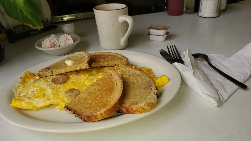 Sausage Onion and Cheese Omelette